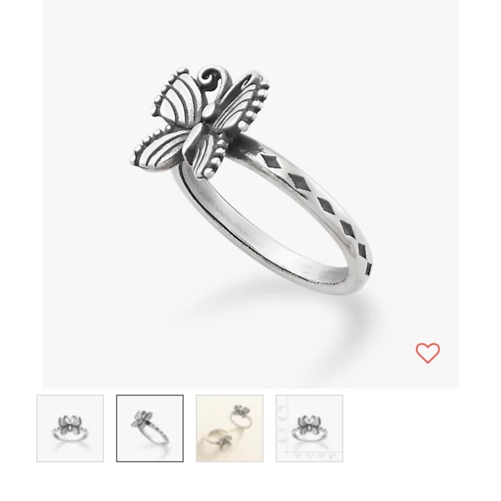 NWOT James Avery Festival Butterfly Ring size 7